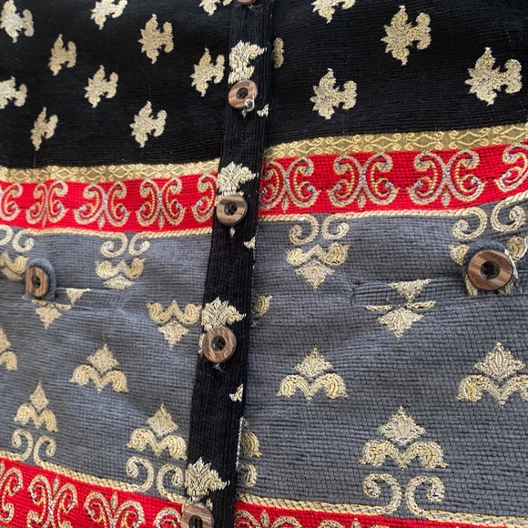 Vintage Womens Sag Harbor Tapestry Brocade Boho Blazer Jacket Colorful Sz 8 M - Picture 7 of 9
